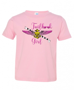 Pink Pilot Wings & Hook Toddler T-shirt